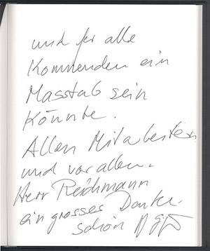 Widmung von H.R. Giger im Gästebuch des Deutschen Filmmuseums, © Matthias Belz